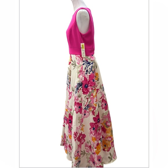 NWT Eliza J Poppy Floral Maxi Print Block Ball Gown Dress Sz 8 Formal Event - Picture 3 of 16
